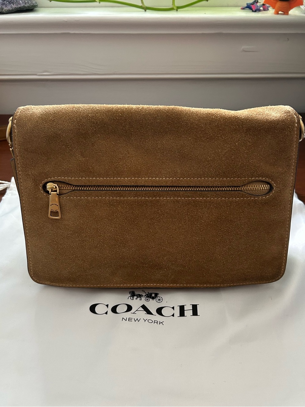 Coach Brown Suede Tabby Shoulder Bag with Gold Hardware - Picture 3 of 14